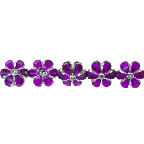 Lillekujulised, lapikud plastikhelmed 10 x 5mm