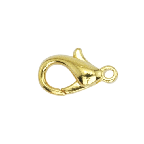 Karabiinhaak, kullatud/hõbetatud, 15 x 7mm