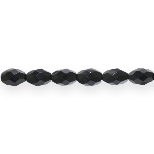 Ovaalne tahuline pikuti keskelt auguga klaashelmes 11x8mm 