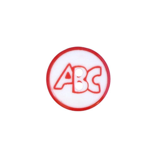 "ABC", kahe auguga plastiknööp, 15mm/24L