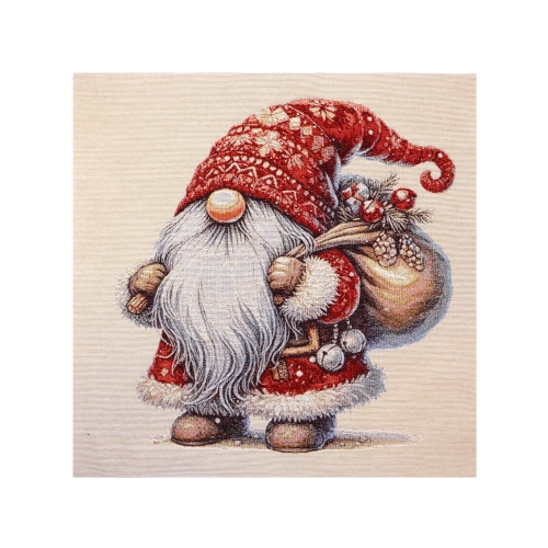 Päkapikk kingikotiga, gobeläänkanga kupong, 47 cm x 47 cm