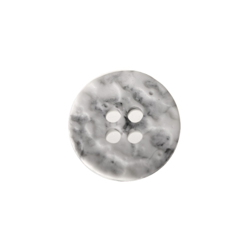 Krobelise pinnaga, marmorilaadne plastiknööp, nelja auguga ø15 mm, suurus: 24L
