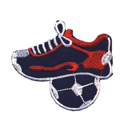 Triigitav Aplikatsioon; Jalgpallikets, jalgpall aplikatsioon, Embroidered Iron-On Patch, 7,5x8,5 cm