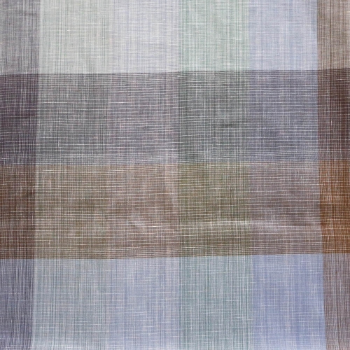 Ruudumustriga 100% linane kangas, 150cm
