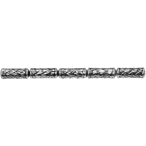 Torukujulised, antiikse reljeefse mustriga plasthelmed 17 x 6mm