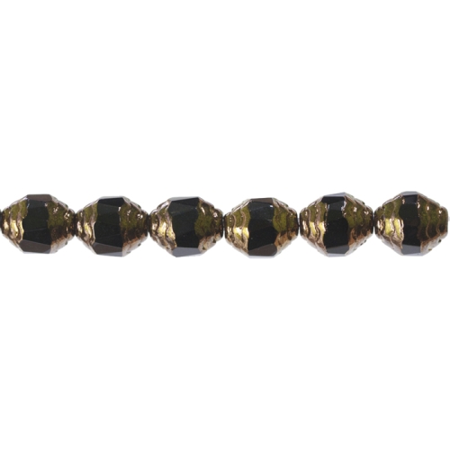 Torujas kuldse reljeefse mustriga 8mm klaashelmes 