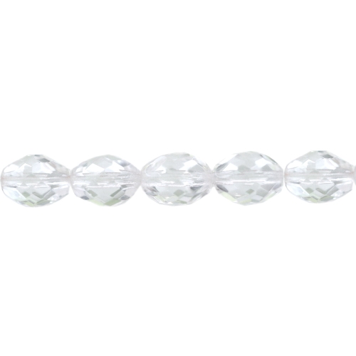 Ovaalne, tahuline klaashelmes, pikuti läbistatud, 12x9mm, Jablonex