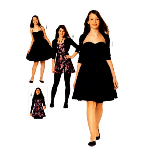Kleit &amp; bolero 146 - 176cm, Dress&amp; Bolero Burda 9499