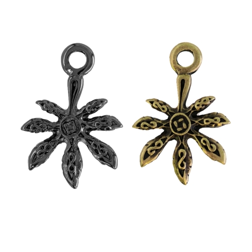 Metallist, kanepilehega riputis ülalt aasataolise auguga, suuruses 35x27x4mm