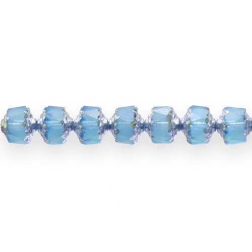 Torujas pärlmutter reljeefse mustriga 9x8mm klaashelmes 