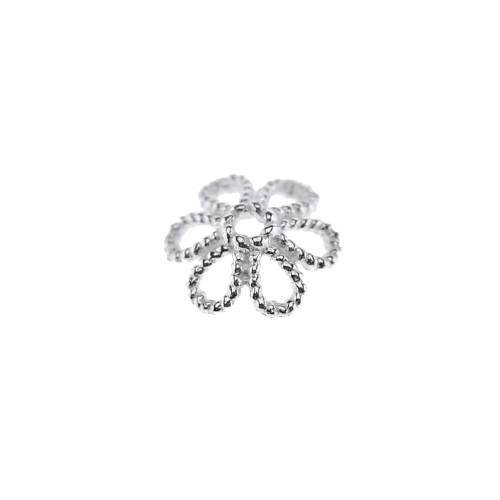925 Hõbedast lillekujuline pärlikübar, 925 Silver, 5,5 x 1,5mm