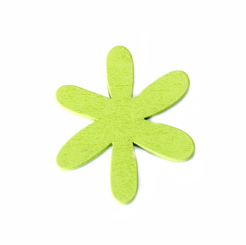 Lillekujulised erivärvilised puitdetailid, 50 × 2 mm