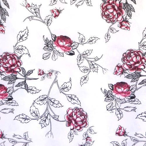 Roosimustriga pehme ja veidi veniv polüesterkangas (Silky Stretch), Art. 9850