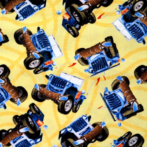Autodega, prinditud, puuvillane kangas (Animated Family Films - Tugger), 110cm, AF18