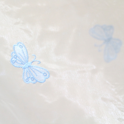 Õrn läbipaistev, tikitud liblikatega organza, 140cm, 19811, Soodushind!