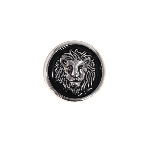 Reljeefse lõviga, kaarja vormiga, metallnööp, kannaga 23mm, 36L
