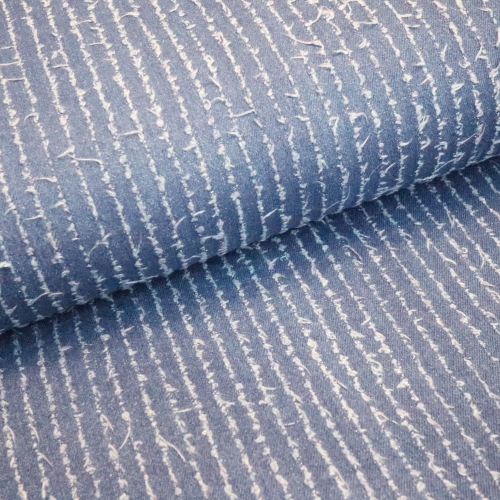 Reljeefse mustriga, tugevam teksakangas, Denim Fancy Stripe, 148cm, Q11805