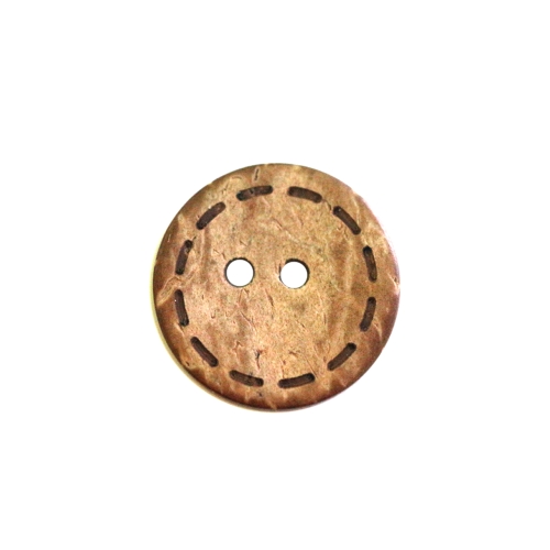 Õmblusmustriga, kahe auguga kookosnööp, 18mm, 28L