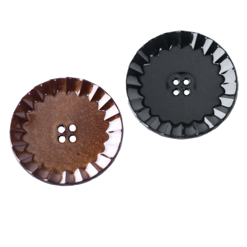 Reljeefse ääremustriga, kausjas, nelja auguga plastiknööp, 34mm, 52L