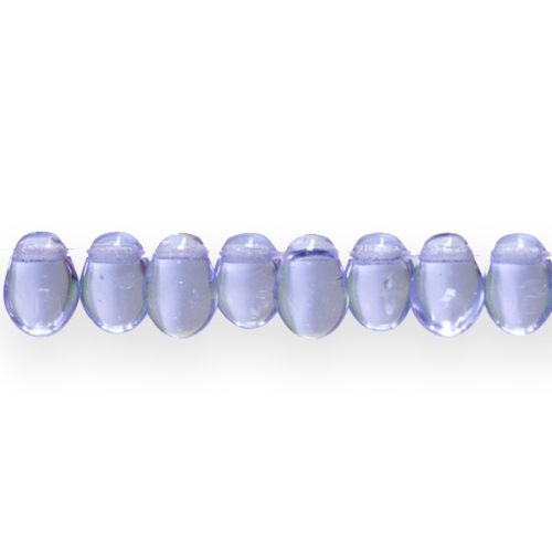 Ovaalne, lapik, lopergune, ülalt pikuti läbistatud 8x6x4mm klaashelmes (Jablonex)