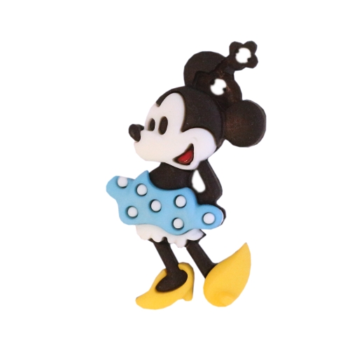 Minnie Hiir täpilise seelikuga, kannaga plastiknööp, 35x21mm/50L