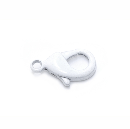 Valge/must karabiinhaak, 12 x 6 mm