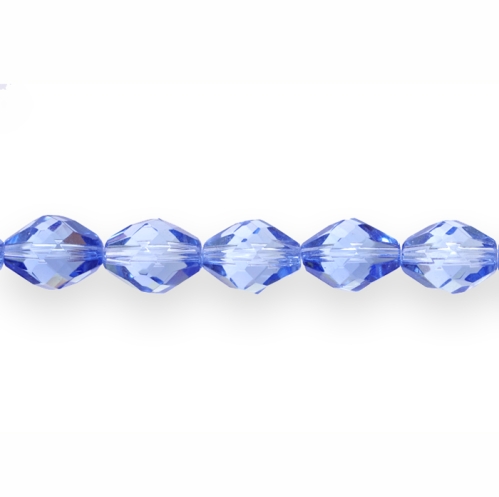 Ovaalne tahuline pikuti läbistatud auguga 13x10mm klaashelmes 