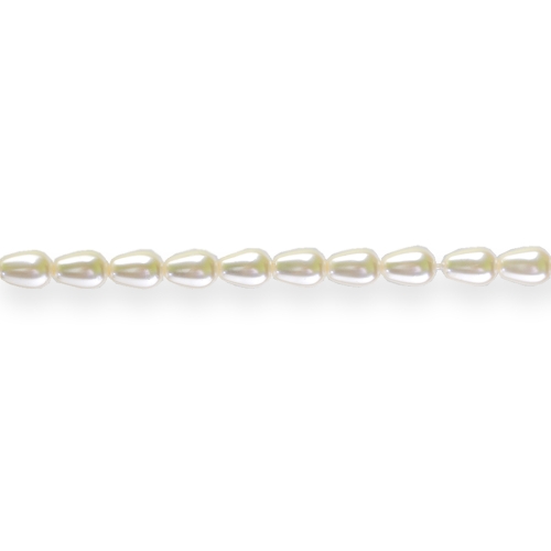Tilgakujuline pikuti auguga 8x6mm klaashelmes (Preciosa)