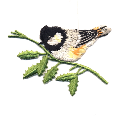 Triigitav aplikatsioon; Rasvatihane oksakesega, 6,5 x 5 cm