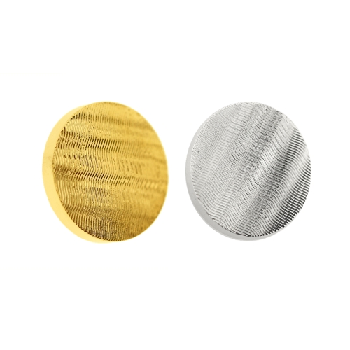 Metallilaadsest plastikust, reljeefse lainemustriga, kannaga nööp 15mm, 24L