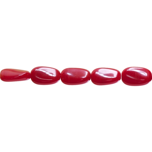 Ovaalne, lapik pikuti läbistatud auguga 14x8mm klaashelmes 
