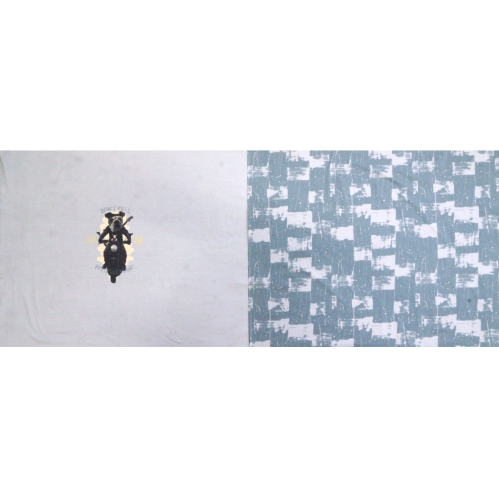 Mootorrattur koerake (Don't kill my vibe man!), trikotaažist kupong, 65 cm x 150 cm, 129.672-001