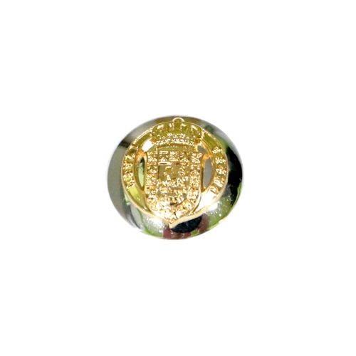 Vapimustriga, kannaga metallnööp, 20mm, 32L