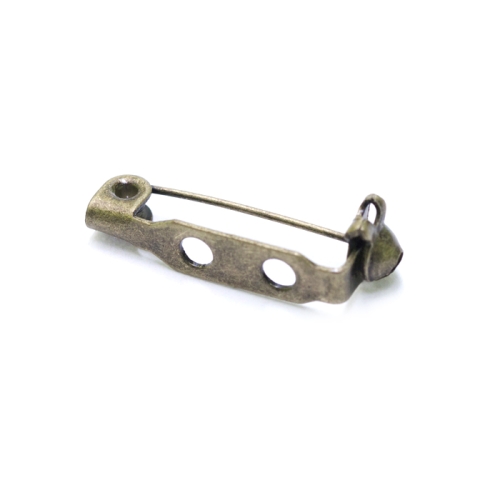 2-Eyelet Pin-On Brooch Base / 20 x 4,5mm