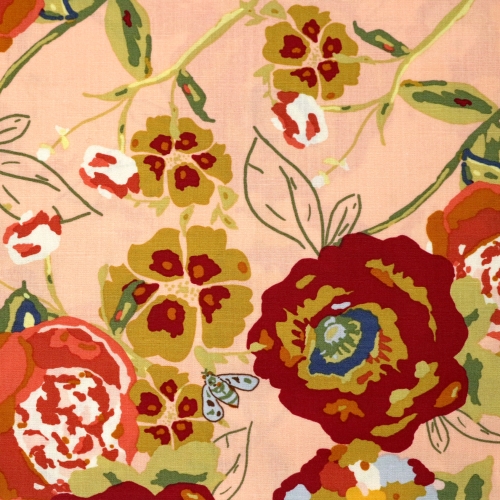 Lillemustriga "Garden of Opulence", puuvillane kangas, 110cm, TRB2011