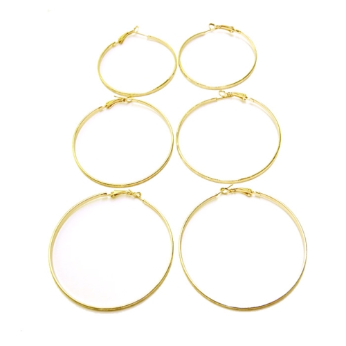 Round Loop Earring Ear Wire Pairs and Sets, 50, 60, 65mm