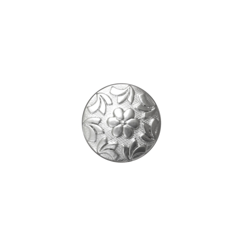 Metallilaadne plastikust, reljeefse mustriga, kannaga nööp 13mm, 21L