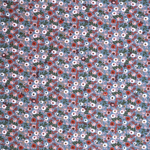 Lillemustriga, puuvillane trikookangas, 150cm, K10128, Soodushind!
