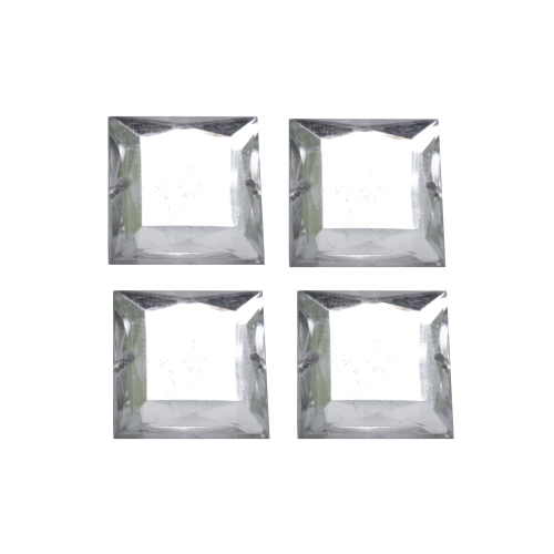 Ruudukujulised lapikud tahulised dekoratiivkivid, 4 tk, 16 × 16 mm