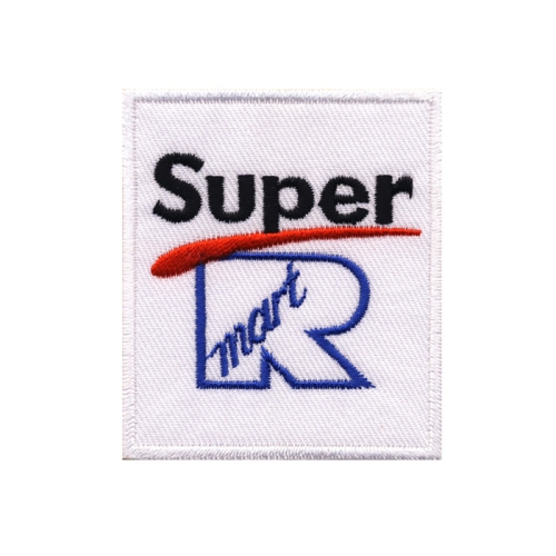 Õmmeldav aplikatsioon, Kaubamärk "Super R Mart" 7 x 6 cm