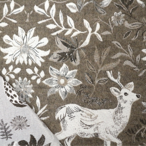 Hirvedega, sisustus- või kostüümikangas (Cervil Taupe), 140cm