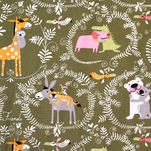 Loomakestega, puuvillane kangas, 150cm, LSD105001, Soodushind!