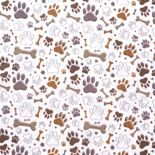 Puuvillane popliinkangas, käpamustriga (poplin fido), 150cm, 7003