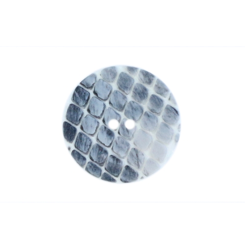 Reljeefse ussimustriga, kahe auguga plastiknööp, 23mm/36L