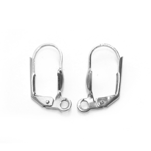 Earring Ear Wires, Lever Back; 2pc, 17 x 10mm