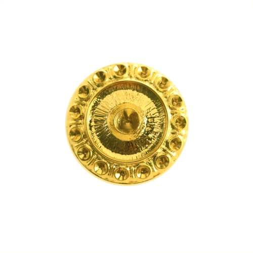 Reljeefse ornamendimustriga, kannaga metallilaadne plastiknööp, 23mm, 36L