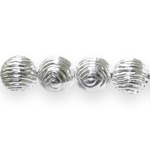 Ümar triibulise mustriga riputis/helmes  CCB plastikust 14mm