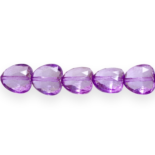 Südamekujuline tahuline akrüülhelmes 15 x 15 x 10mm