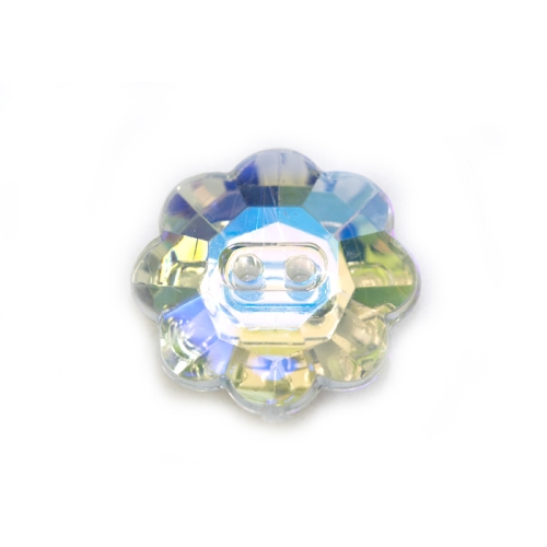 Lillekujuline kristallilaadne akrüülnööp 18mm, 28L