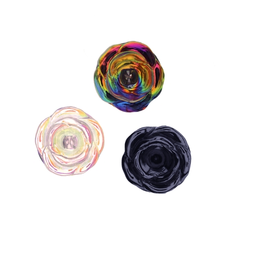 Roosikujuline, kristallilaadne, kannaga akrüülnööp 13mm/21L